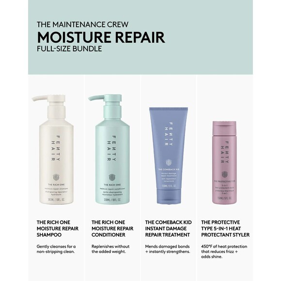 Fenty Hair The Maintenance Crew FULL SIZE 4 Piece Set NEW IN BOX $133 VALUE - Picture 2 of 4